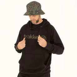 Trakker CR Camo Logo Black Hoodie -Trakker trakker cr camo and black logo hoodie 3 1