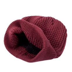 Trakker Plum Textured Fishing Beanie -Trakker trakker plum textured lined beanie 3